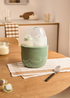 Baby Bottle Warmer - Calienta-Biberones + Esterilizador + Cocción al Vapor - 2 Biberones - Salvia