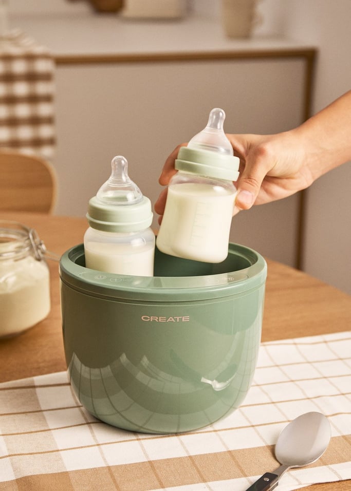 Baby Bottle Warmer - Calienta-Biberones + Esterilizador + Cocción al Vapor - 2 Biberones - Salvia