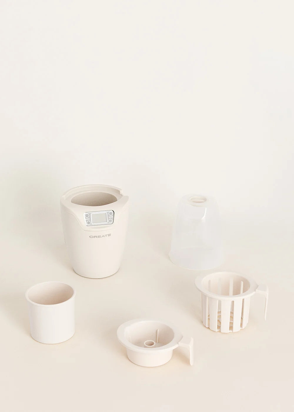 Baby Bottle Warmer - Baby Bottle Warmer - Chauffe-Biberon + Stérilisateur + Cuisson À La Vapeur - 1 Biberon - Blanc Cassé