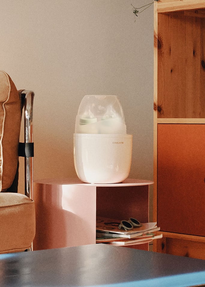 Calentador de biberones - Calentador de biberones + Esterilizador + Cocción al vapor - 2 biberones - Blanco roto