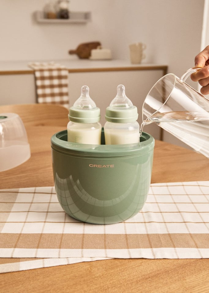 Baby Bottle Warmer - Chauffe-Biberon + Stérilisateur + Cuisson À La Vapeur - 2 Biberons - Blanc Cassé