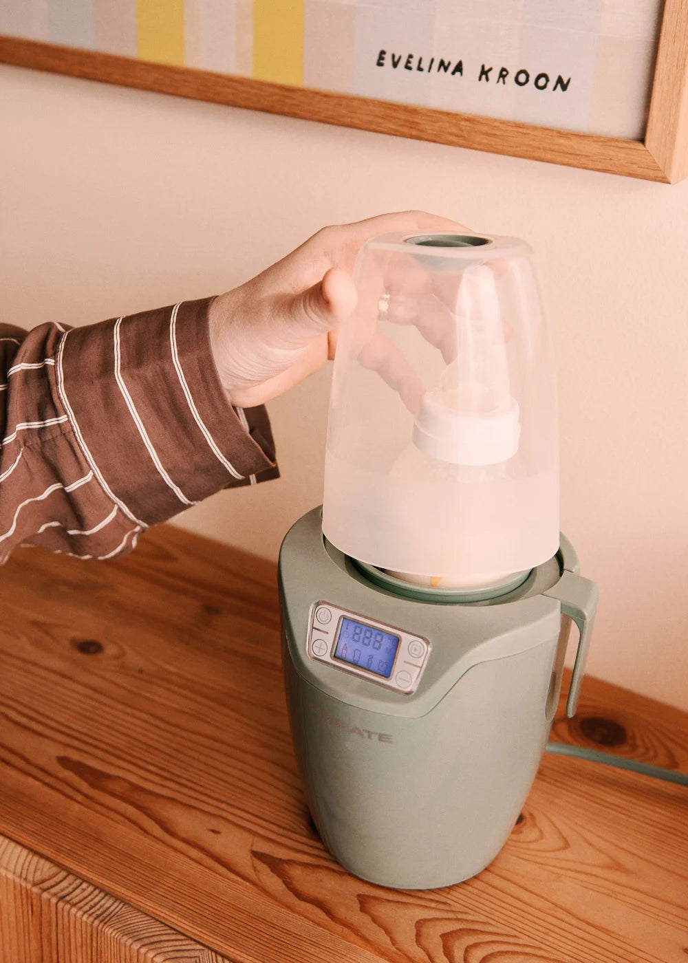 Baby Bottle Warmer - Baby Bottle Warmer - Chauffe-Biberon + Stérilisateur + Cuisson À La Vapeur - 1 Biberon - Sauge