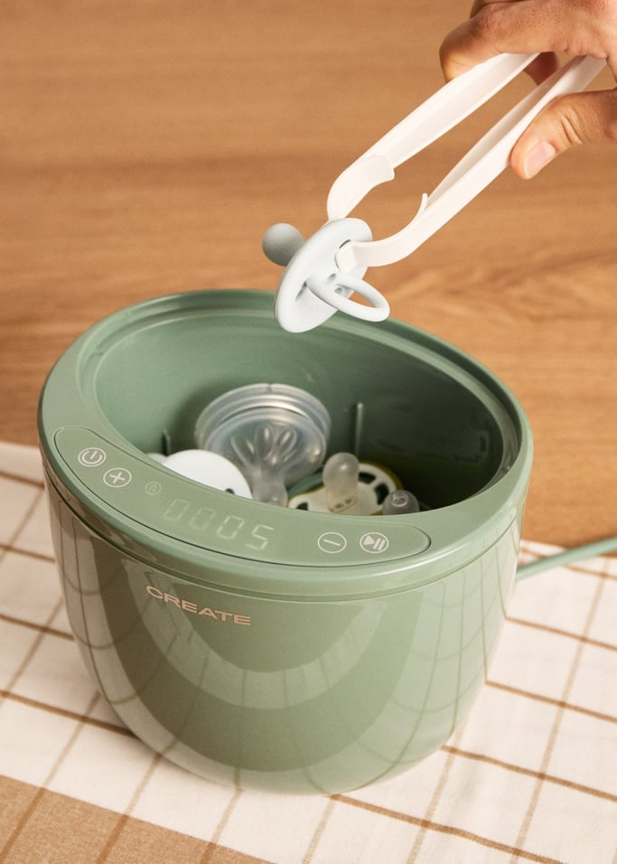 Calentador de biberones - Calentador de biberones + Esterilizador + Cocción al vapor - 2 biberones - Blanco roto