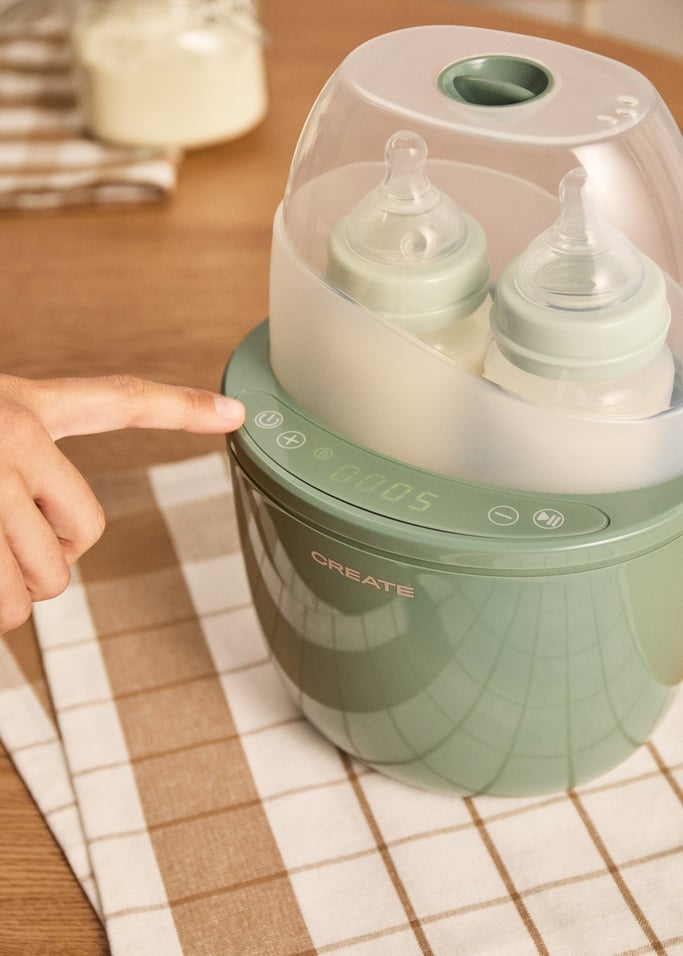 Baby Bottle Warmer - Chauffe-Biberon + Stérilisateur + Cuisson À La Vapeur - 2 Biberons - Blanc Cassé