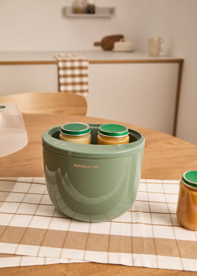 Baby Bottle Warmer - Calienta-Biberones + Esterilizador + Cocción al Vapor - 2 Biberones - Salvia