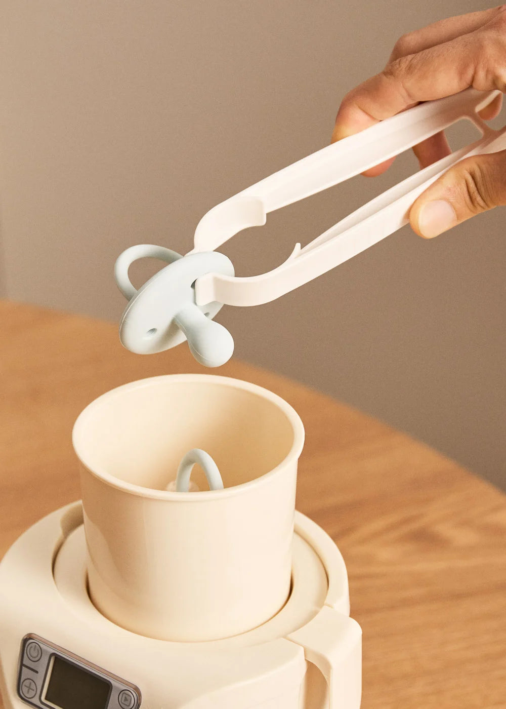 Baby Bottle Warmer - Baby Bottle Warmer - Chauffe-Biberon + Stérilisateur + Cuisson À La Vapeur - 1 Biberon - Blanc Cassé