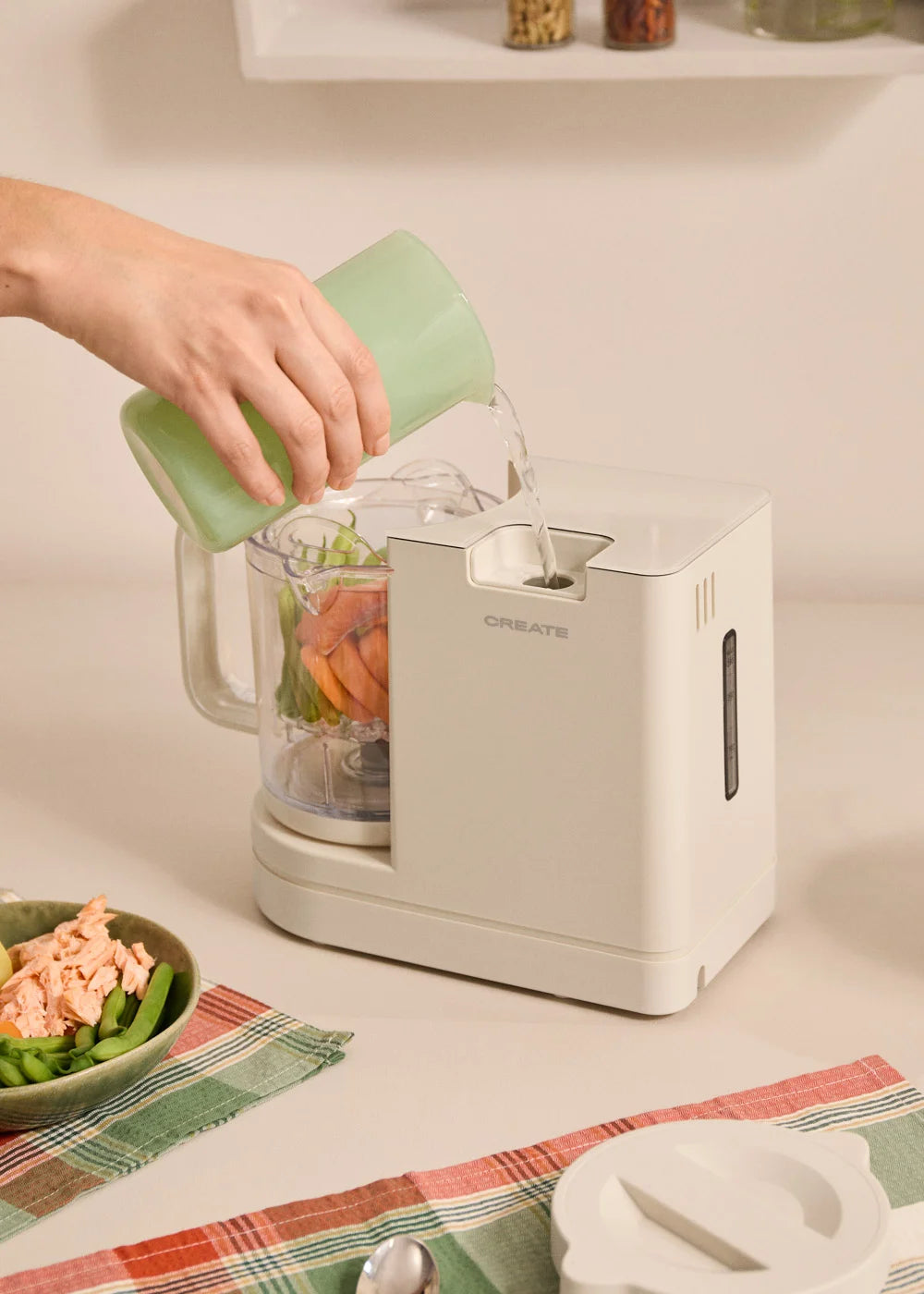 Baby Chefbot - Robot de cocina multifunción con esterilizador para bebés - Blanco roto