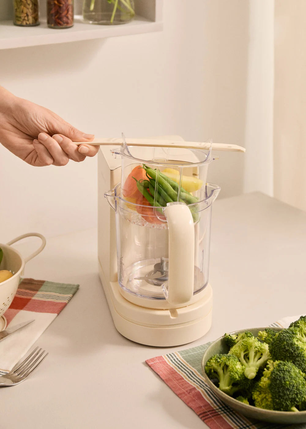 Baby Chefbot - Robot de cocina multifunción con esterilizador para bebés - Blanco roto