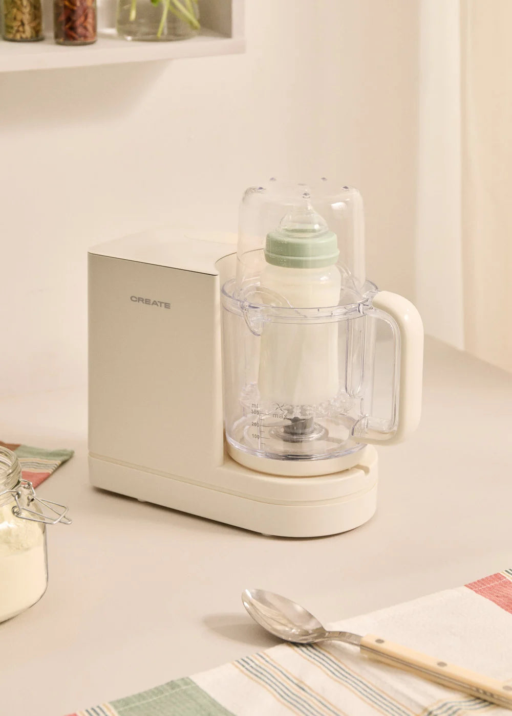 Baby Chefbot - Robot de cocina multifunción con esterilizador para bebés - Blanco roto