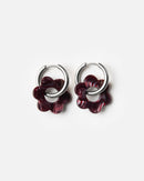 Baby Fleurette Earrings - Wine Red