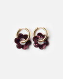 Baby Fleurette Earrings - Wine Red