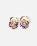 Baby Fleurette Earrings - Magenta & Green