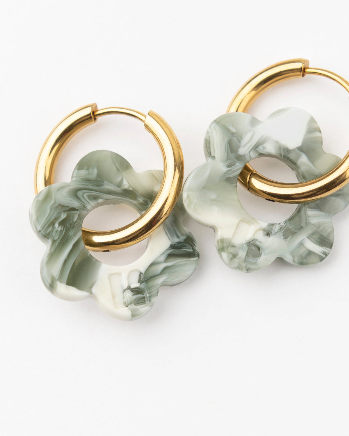 Boucles D'Oreilles Baby Fleurette - Marbre