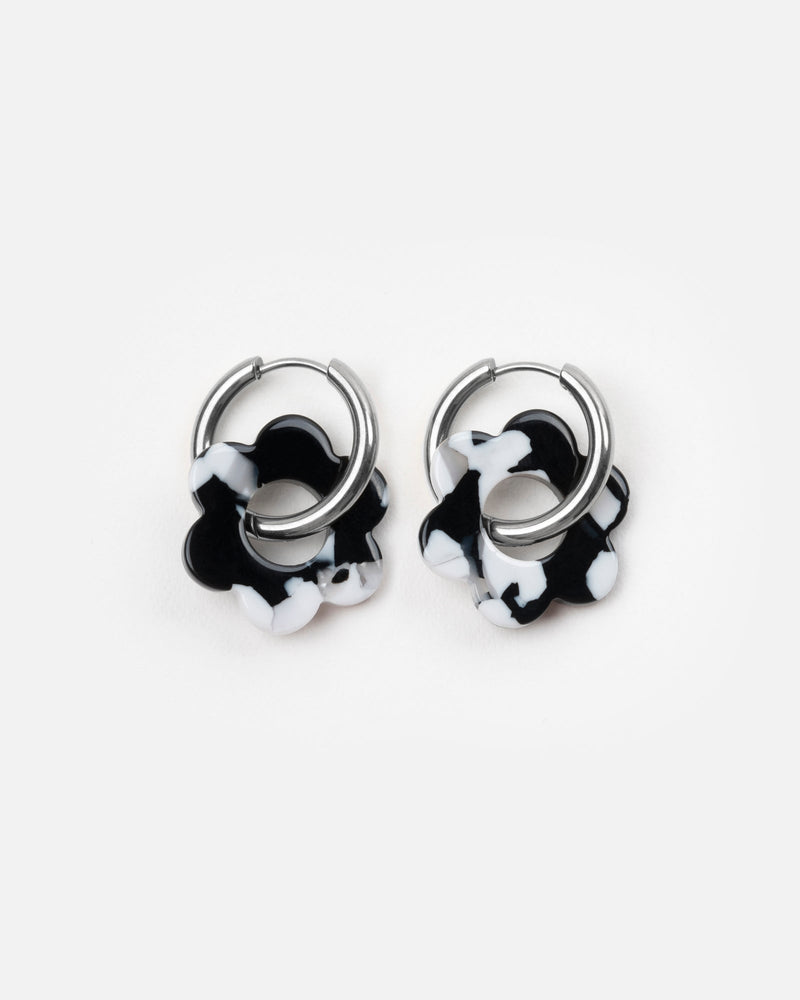 Pendientes Baby Fleurette - Blanco y Negro