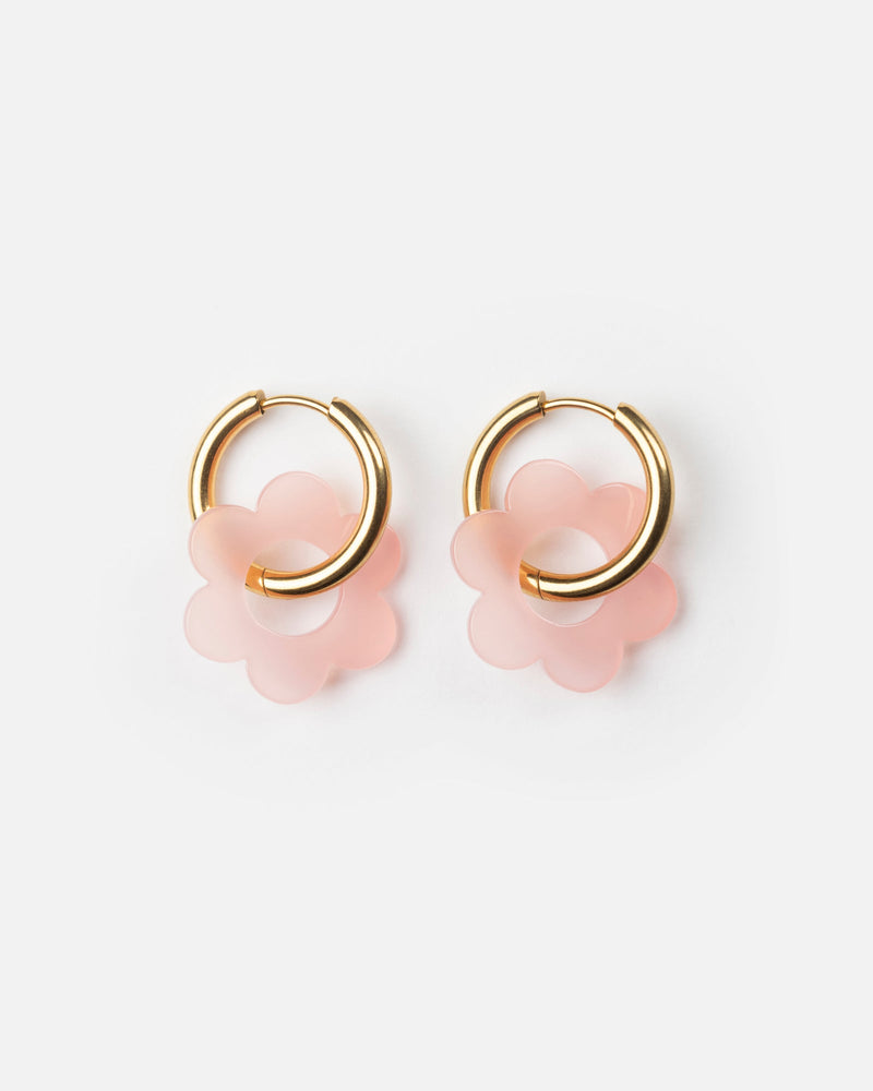 Baby Fleurette Earrings - Pale Pink