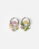 Baby Fleurette Earrings - Green & Lavender