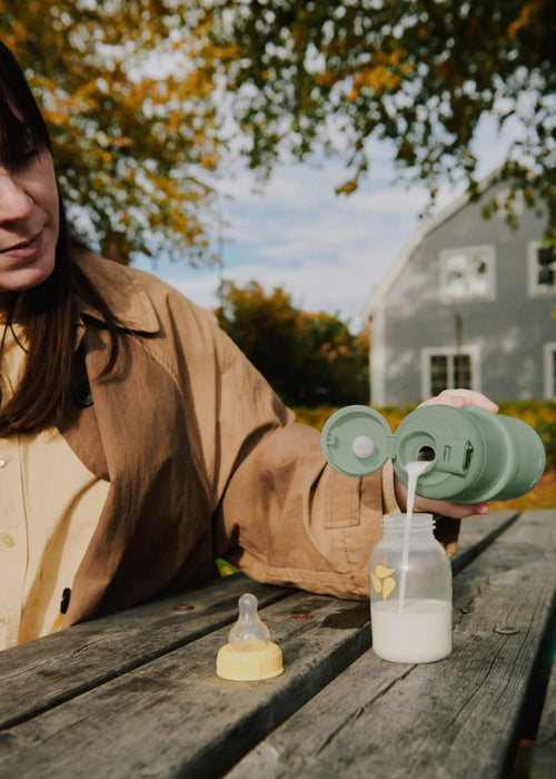 Calentador de leche portátil para bebés - Calentador de leche + agua para biberones - Salvia