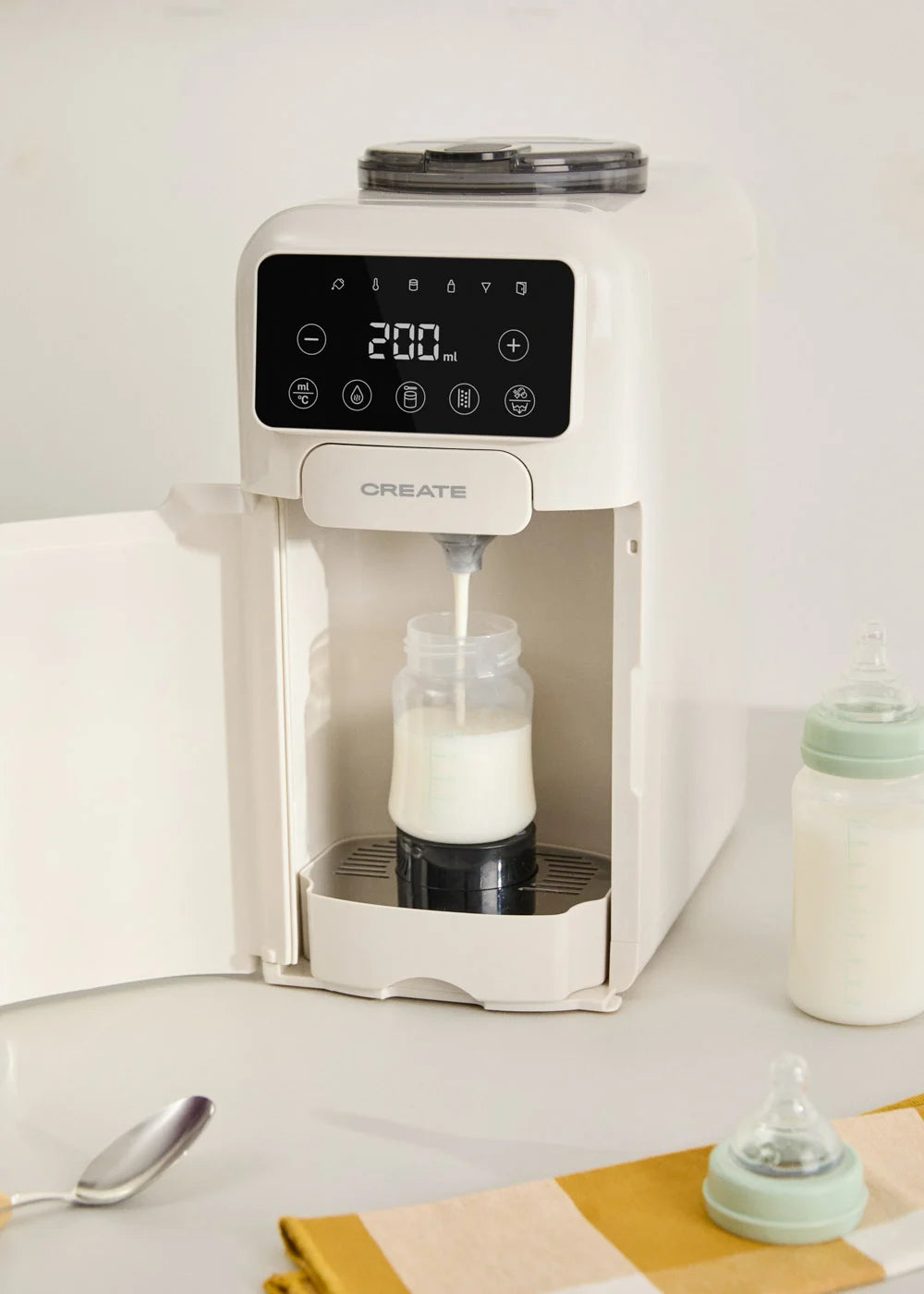 Baby Thera Matic - Préparateur Automatique De Biberons Avec Doseur De Formule - Blanc Cassé