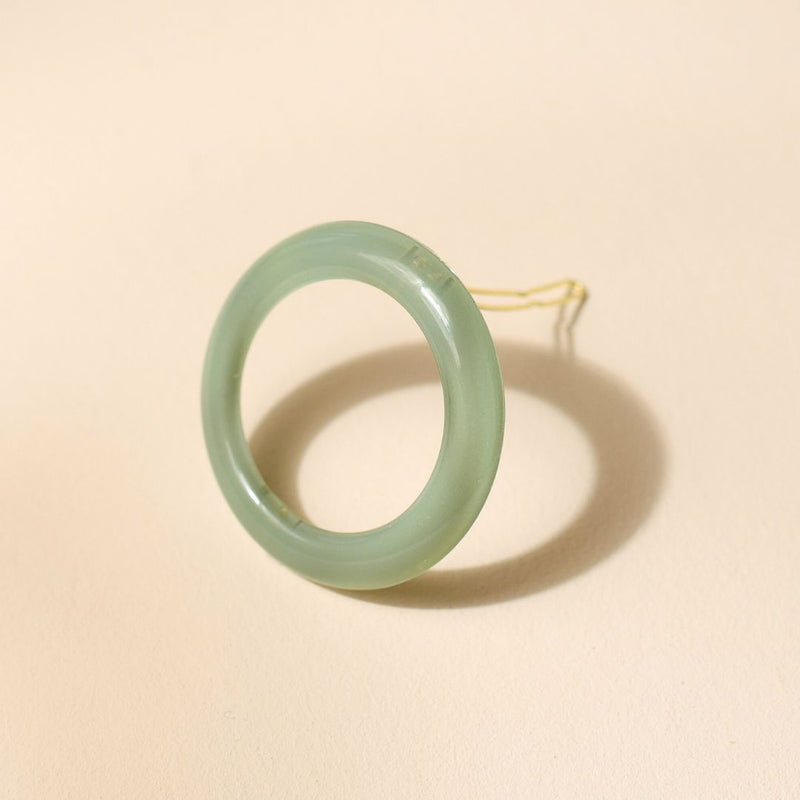 Barrette Ronde Vert D'Eau