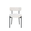 Badalona - Set of 2 Chairs - Bouclé Fabric and Metal - Ecru