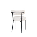 Badalona - Set of 2 Chairs - Bouclé Fabric and Metal - Ecru