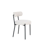 Badalona - Set of 2 Chairs - Bouclé Fabric and Metal - Ecru