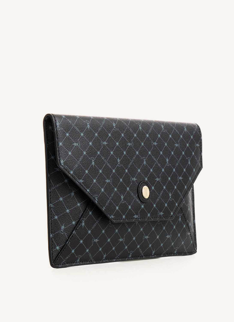 Trussardi - Pochette Noire Monogramme - K299 Black Black - Femme