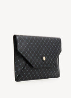 Trussardi - Clutch Negro Monograma - Negro - Mujer