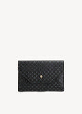 Trussardi - Clutch Negro Monograma - Negro - Mujer