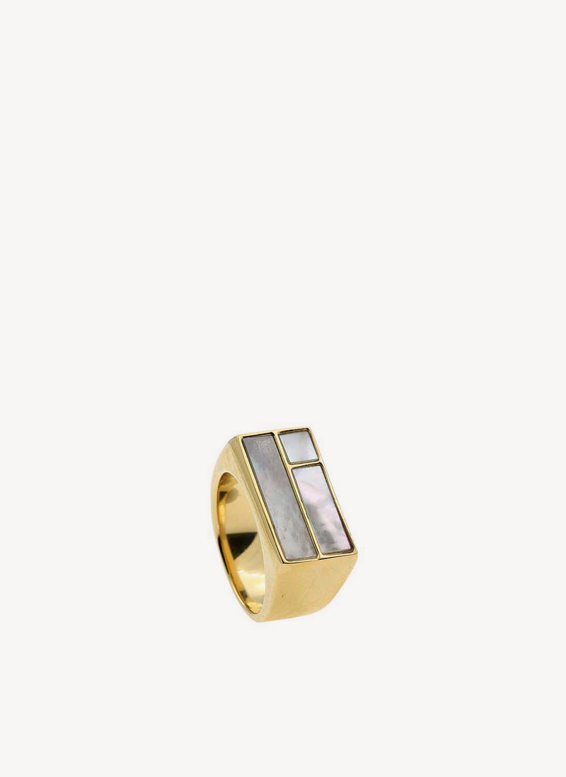 Aurelie Bidermann - Bague Bianca - Gold / White - Femme