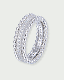 Bague Trois Rangs Intemporel - Blanc