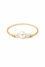 Chance Chain Ring - Cultured Pearls