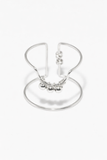 Bague D'Ongle Tissage - Argent