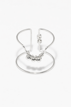 Bague D'Ongle Tissage - Argent