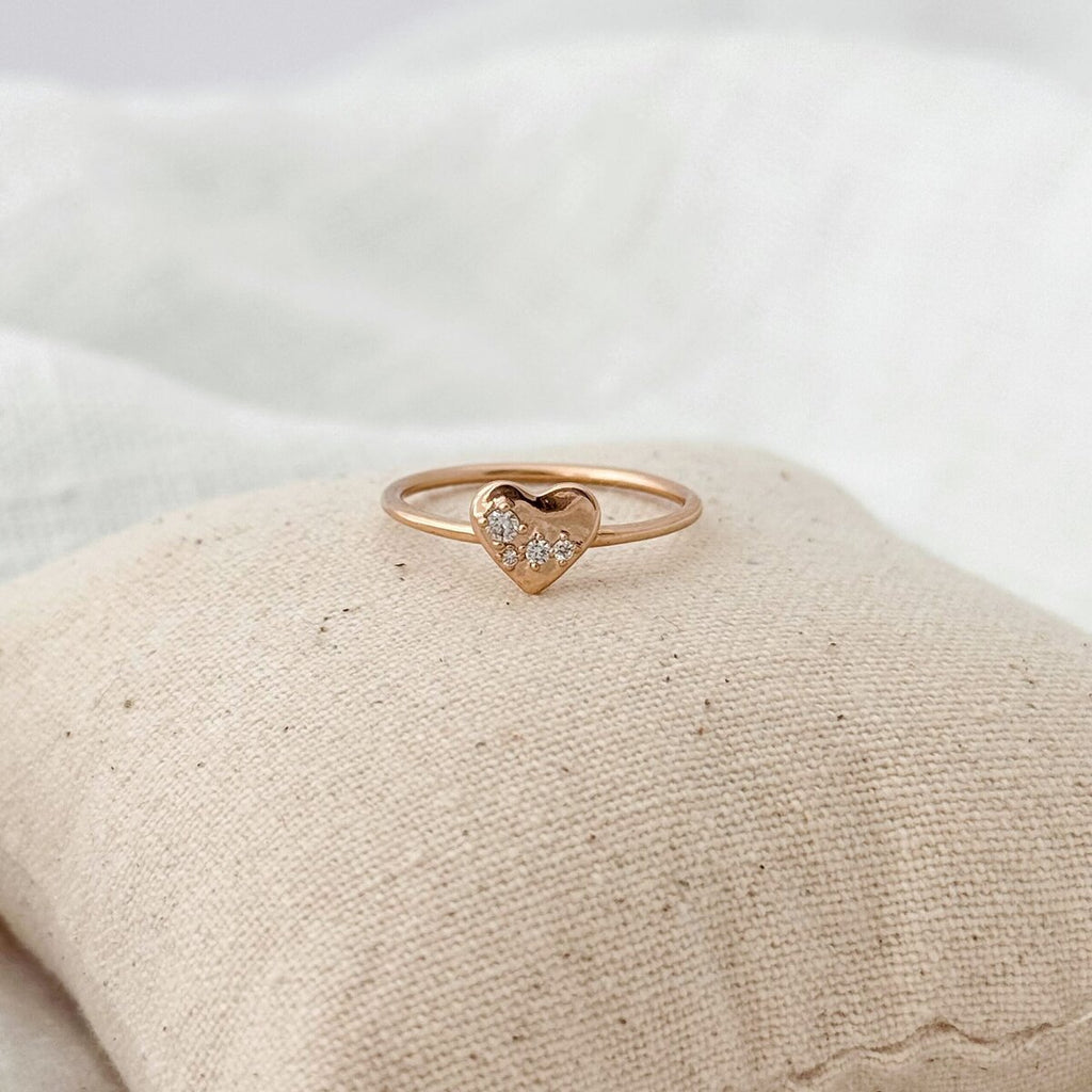 Gilia Heart Ring - Gold