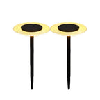 Lote de 2 balizas solares para clavar LED blanco cálido UFO H35cm - REDDECO.com
