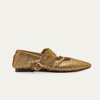 Ballerines Adele Cuir Bubble Or Antique