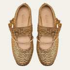 Ballerines Adele Cuir Bubble Or Antique