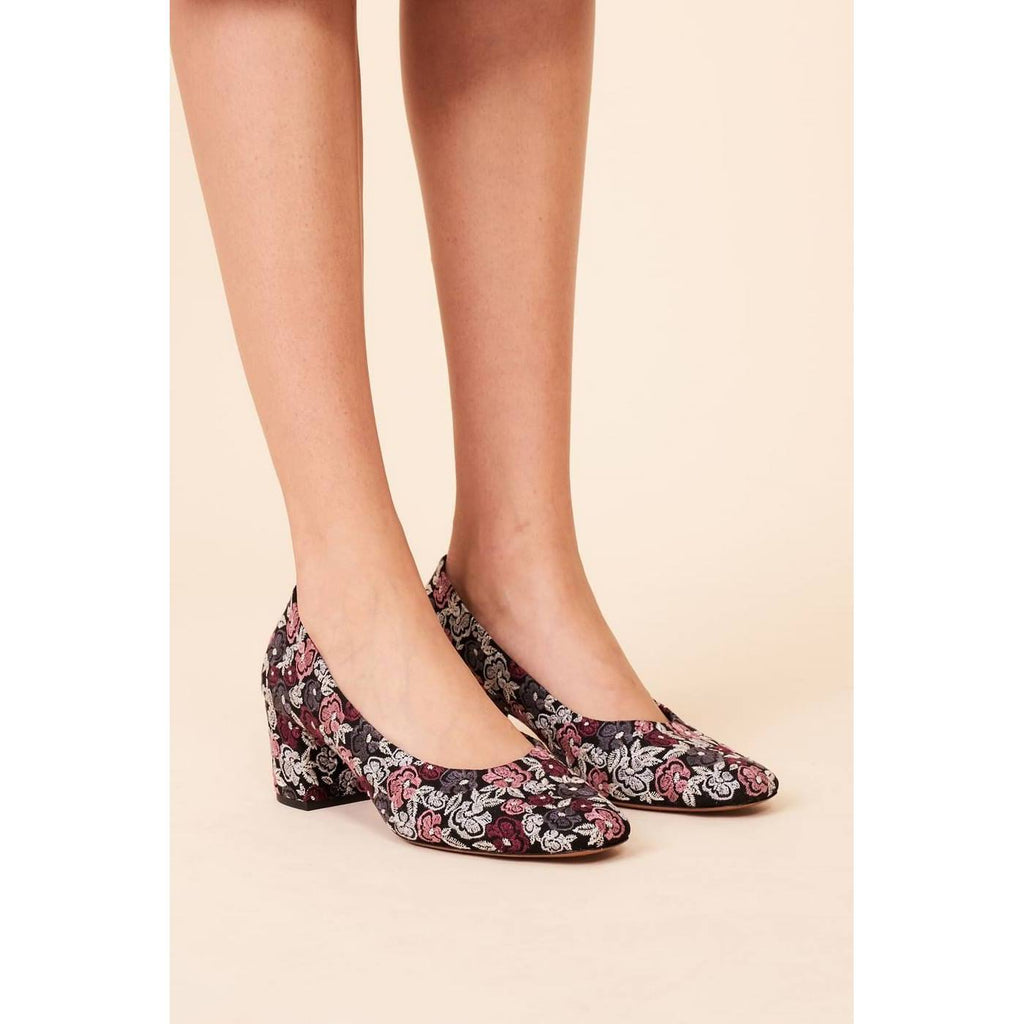 Ballerines Jane Brodées - Fleurs Floues