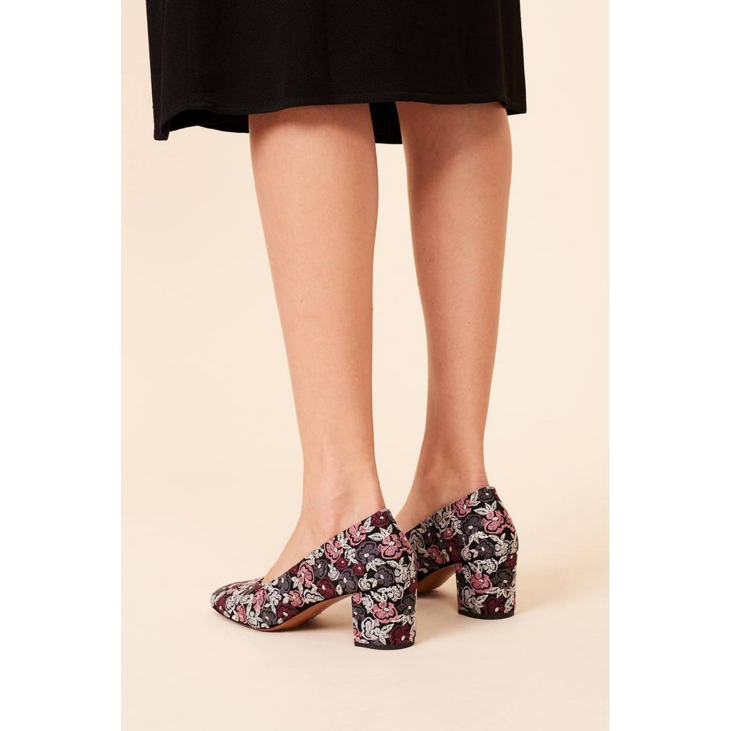 Ballerines Jane Brodées - Fleurs Floues