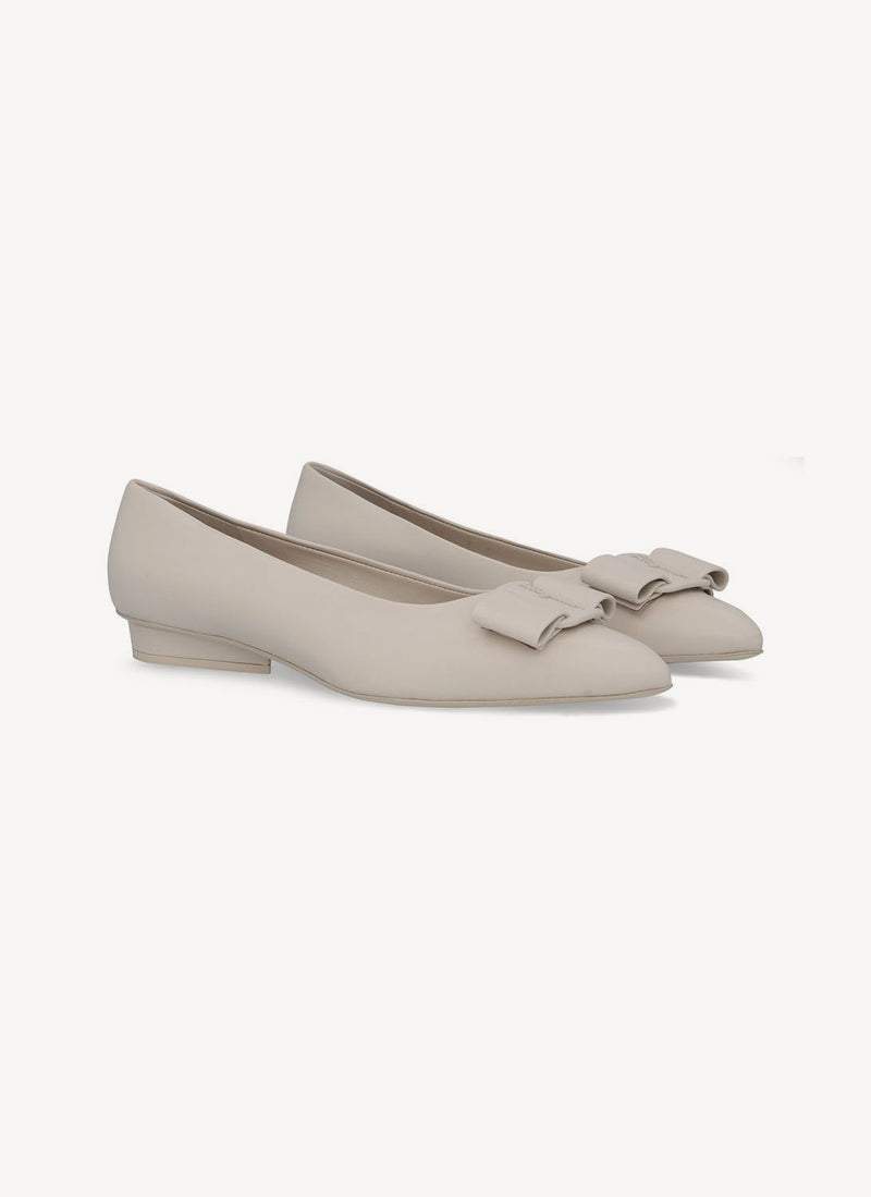 Salvatore Ferragamo - Ballerines Viva - Beige - Femme