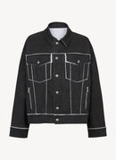 Balmain - Veste Peinte En Jean - Noir Blanc - Homme