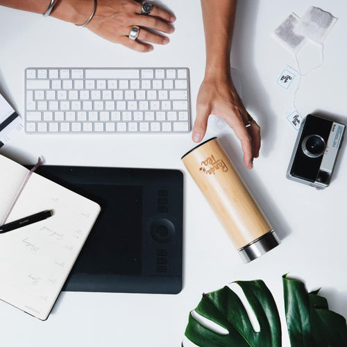 Thermos En Bambou Avec Infuseur - 360 Ml