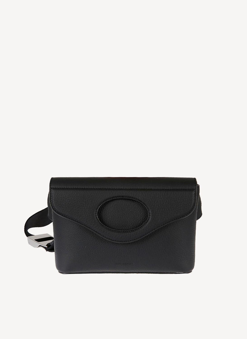 Burberry - Banane Large En Cuir - Black - Femme