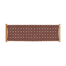 Banc Kuna 120 cm en cuir tressé marron