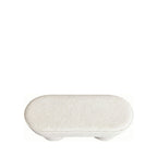 Arlo - Banc Arrondie - Tissu Bouclette - Blanc