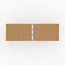 banc bois de chene massif avec tressage 2 places kepler