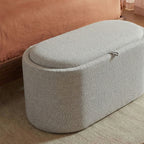 Zoé - Storage Bench - Fabric - Mottled Beige