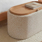 Zoé - Storage Bench - Leopard Print - Beige