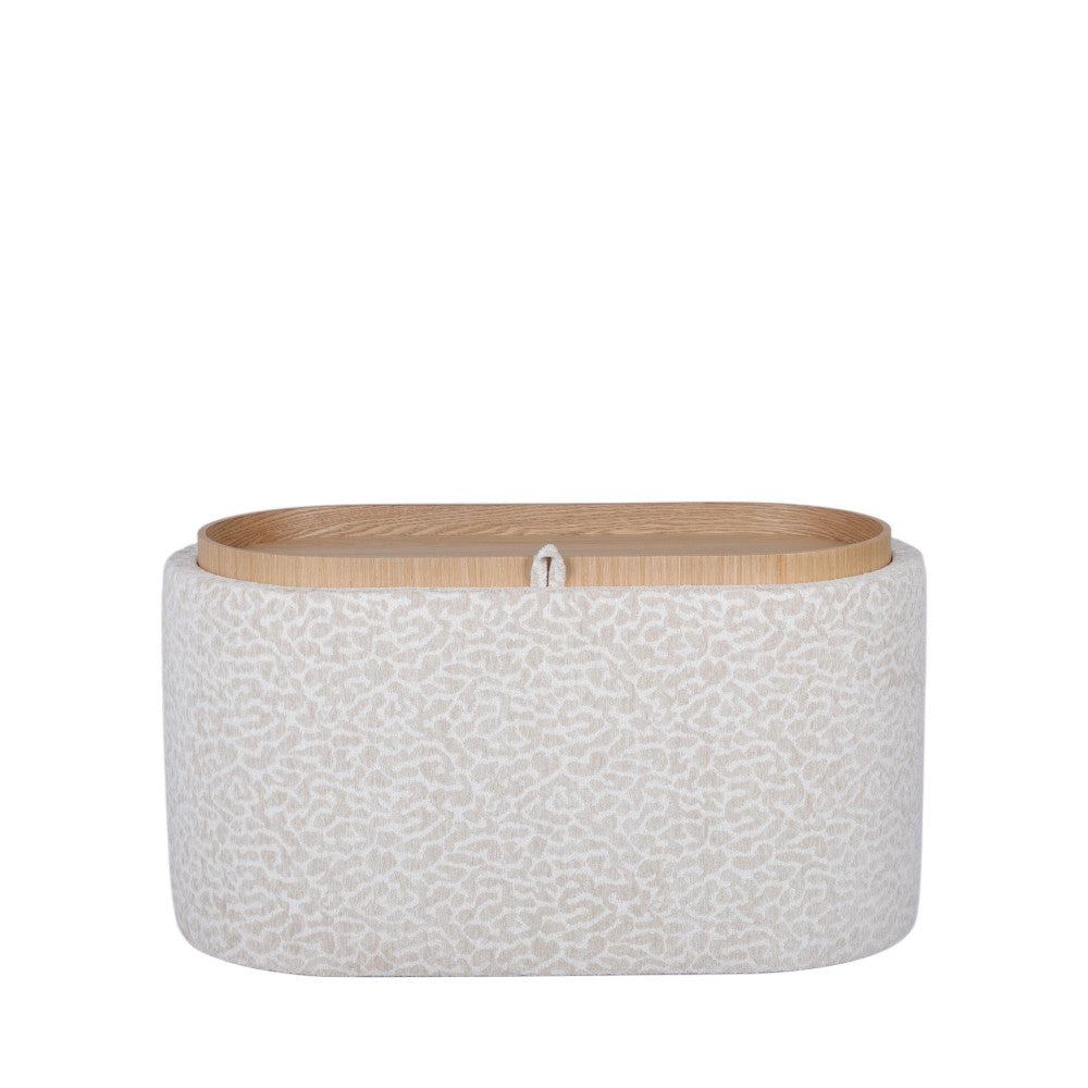 Zoé - Storage Bench - Leopard Print - Beige